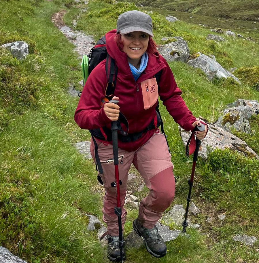 Martha walking in the hills